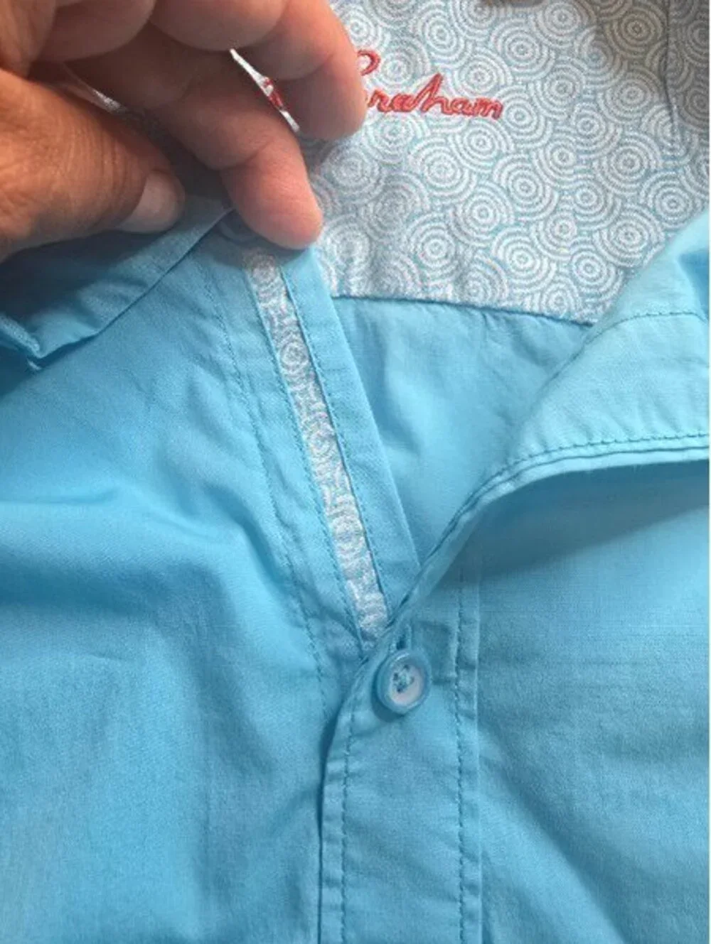 Robert Graham Classic Fit Men's Light Blue Button-Up Shirt Size 2XL